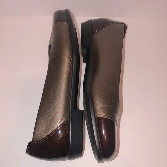 SAS Tripad Coco Bronze/Brown Leather & Patent Leather Ballet Flats - Picture 7 of 11